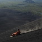 Sliding Cerro Negro, one of nicaragua's volcanoes