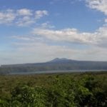 Masaya Lagoon with Mombacho Volcano